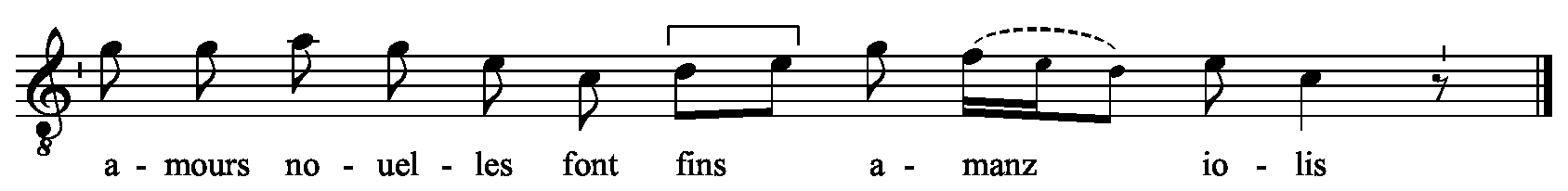 Refrain musical notation